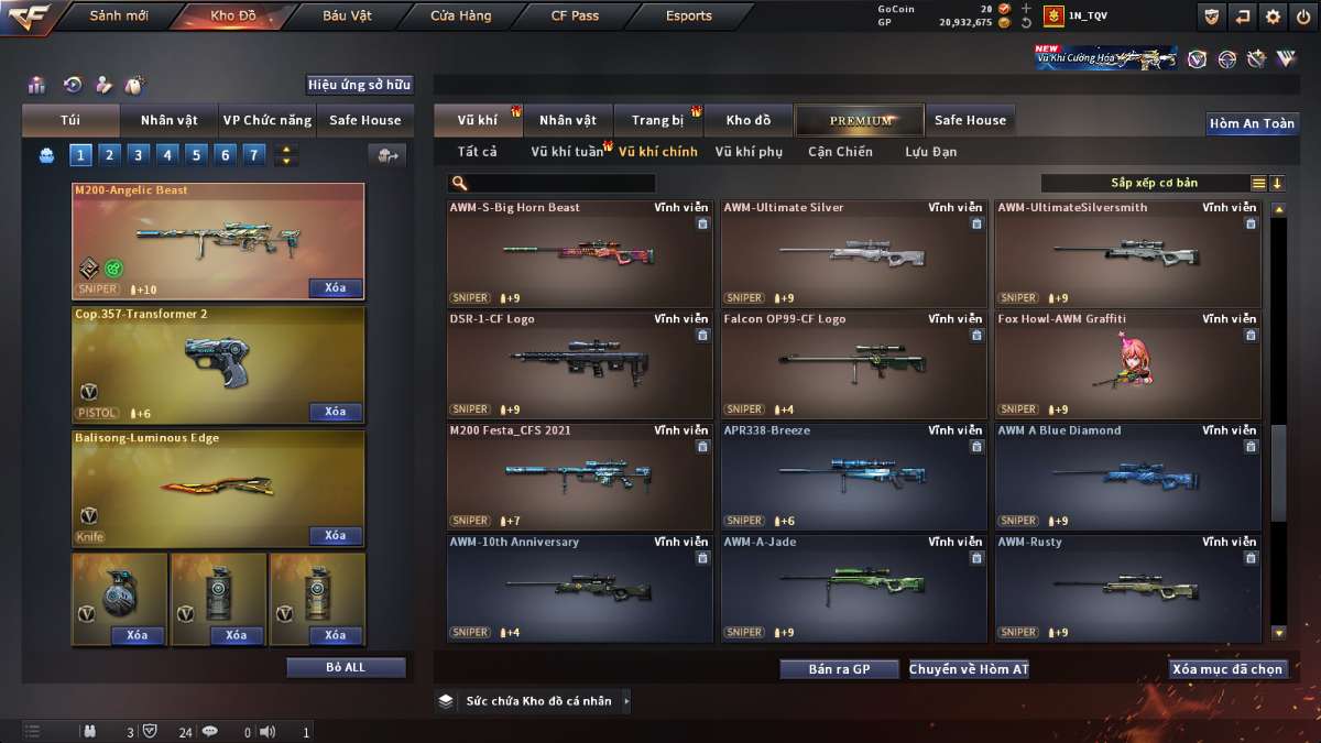 shop acc cf uy tin gia re